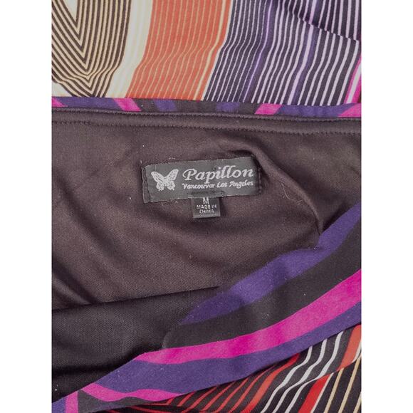 Papillon Strapless Dress Maxi MEDIUM Multicolor Slip on Styling Abstract Print - Picture 8 of 8